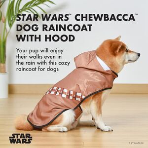Disney Star Wars Chewbacca Pet Raincoat Dog Hood Costume Size Medium NEW